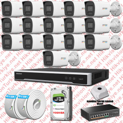 Hikvision 16 İp Güvenlik Kamerası Seti 4mp Colorvu Hibrit